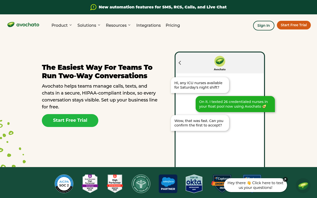 Avochato screenshot