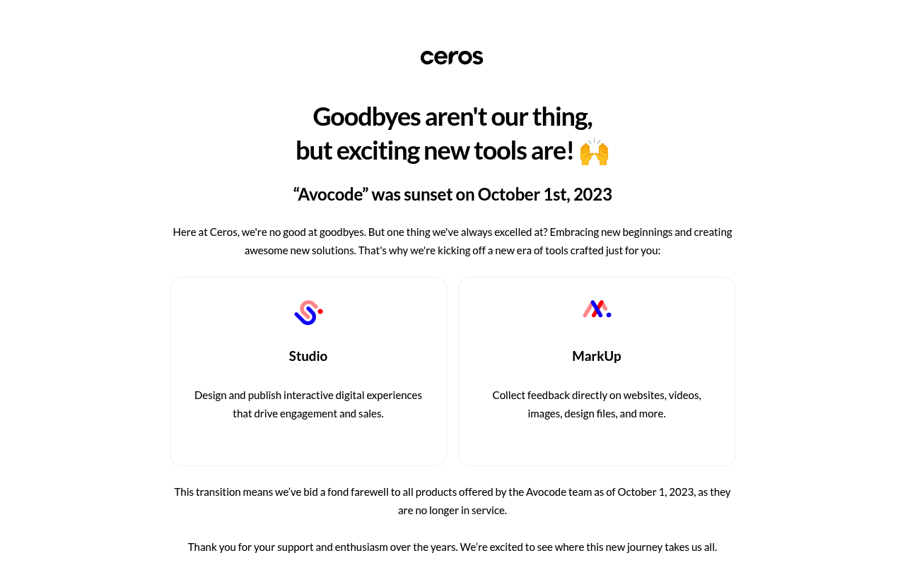 Avocode website screenshot
