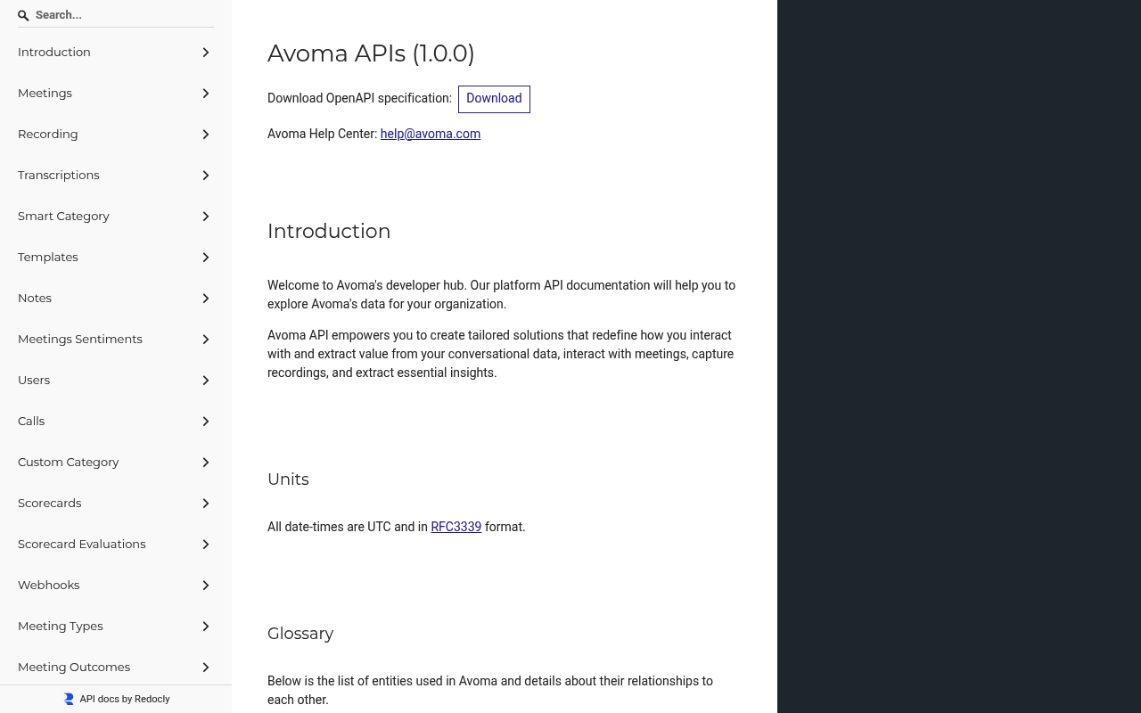Avoma website screenshot