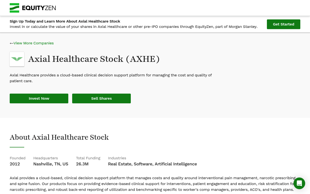 Axialhealthcare screenshot