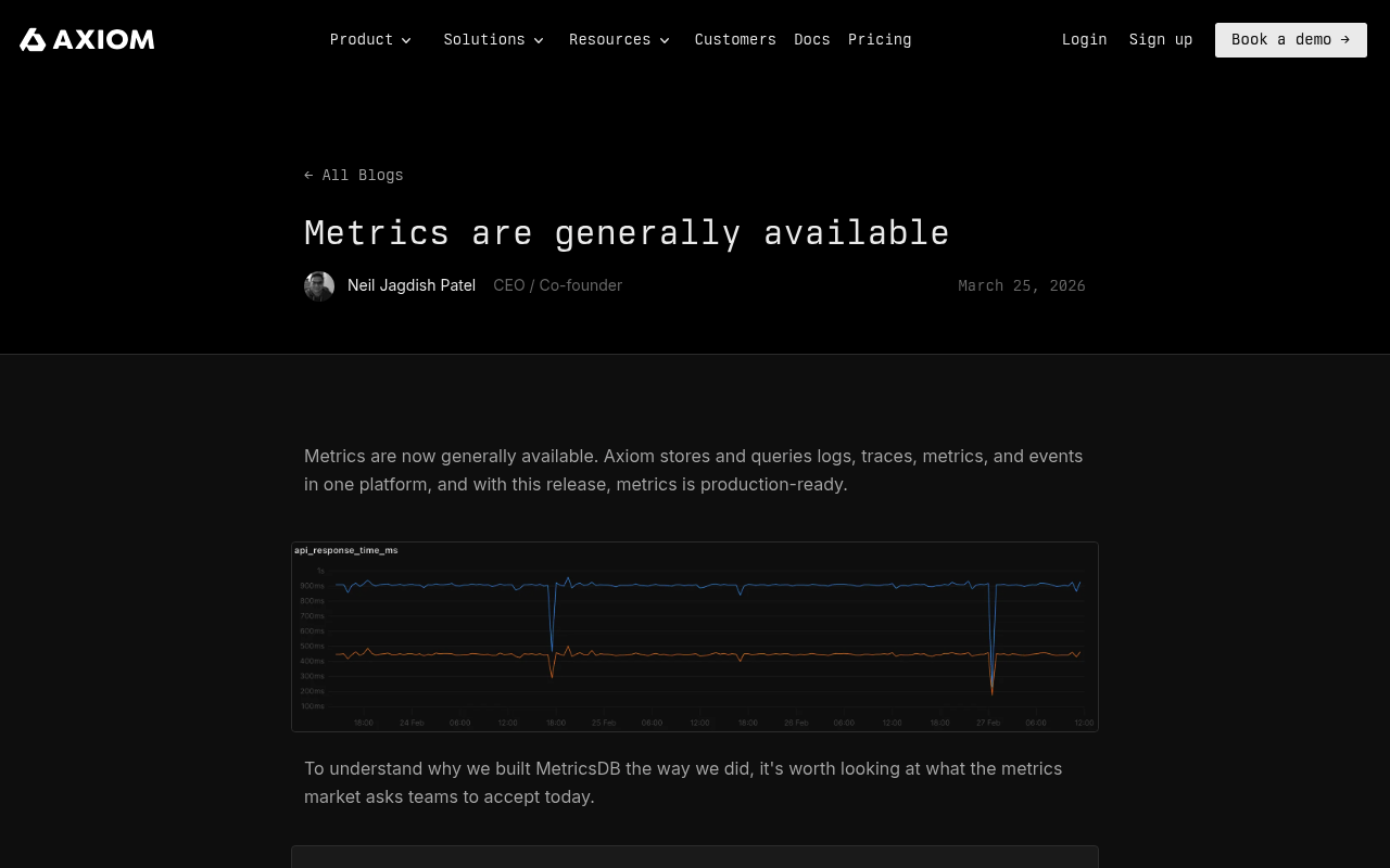 Axiom Controller website screenshot