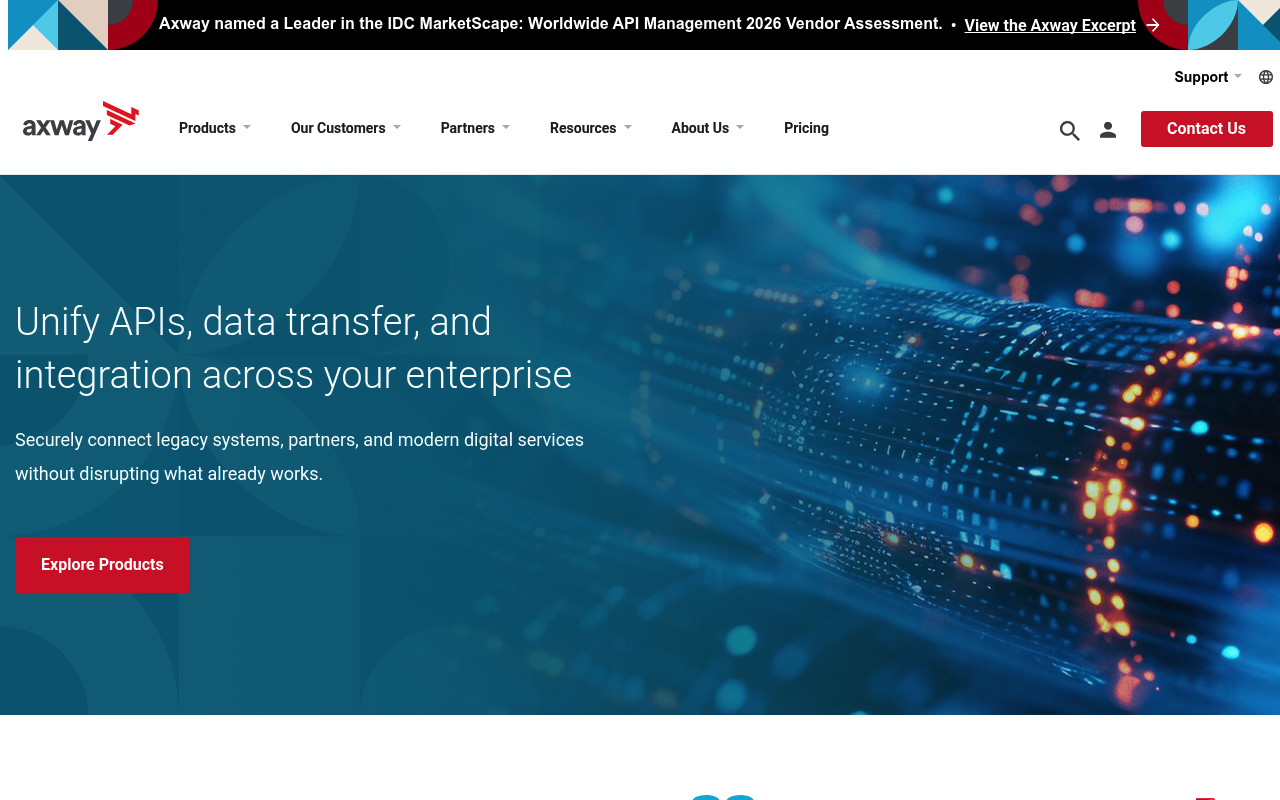 Axway website screenshot