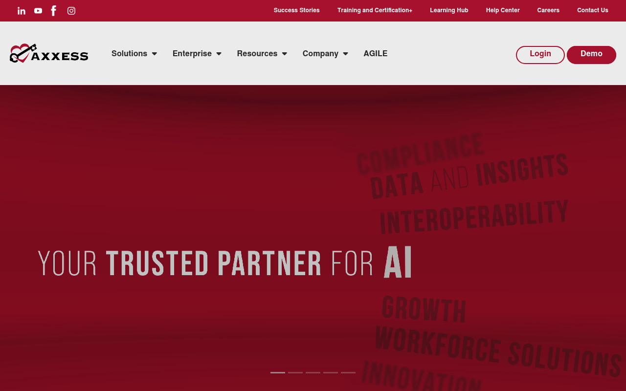 Axxess website screenshot