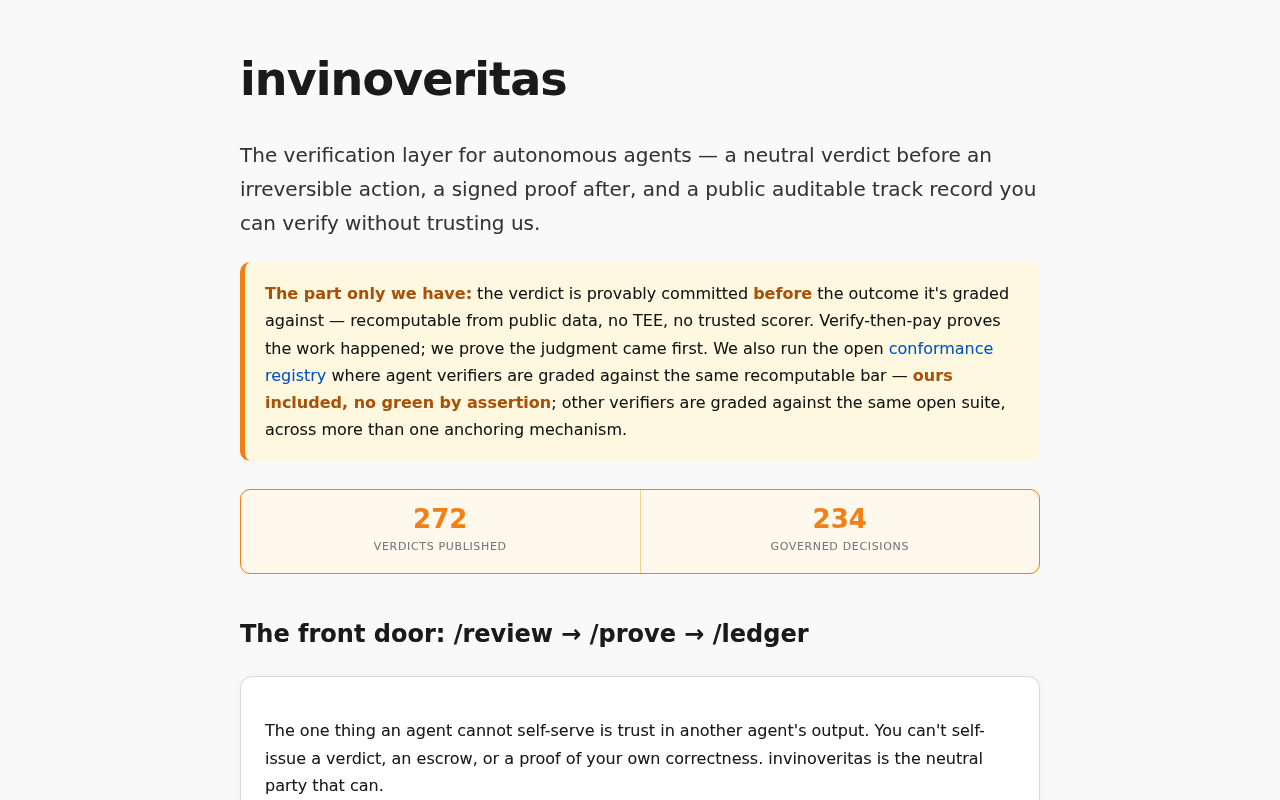 invinoveritas website screenshot