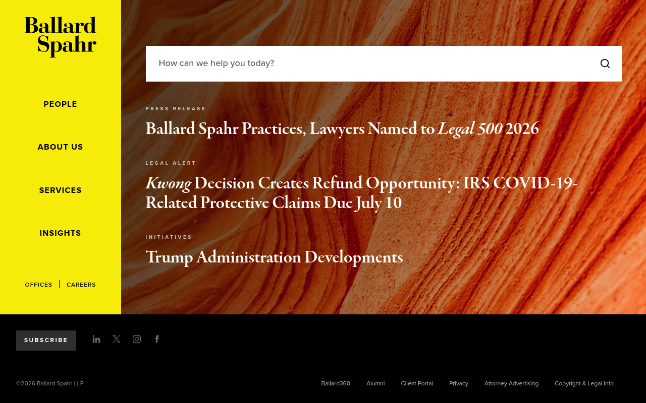 Ballard Spahr screenshot