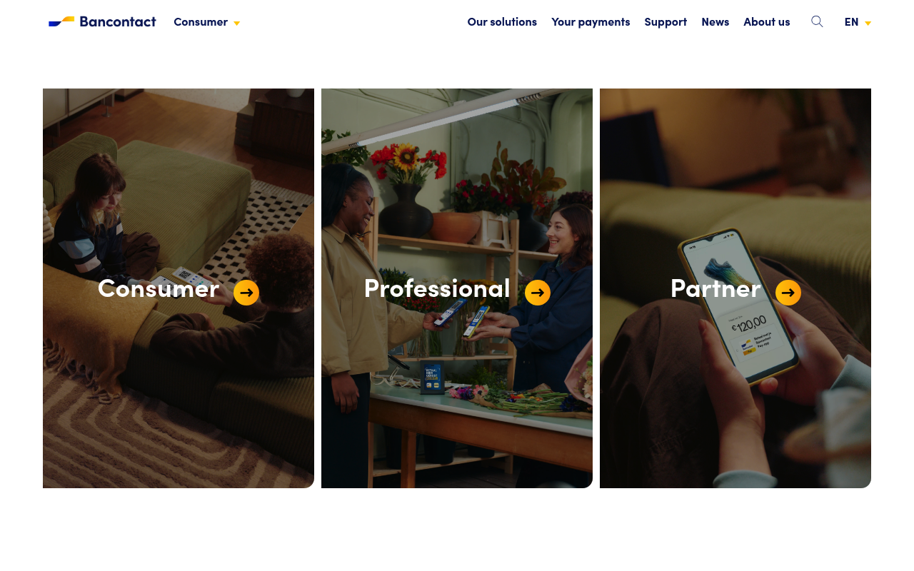 Bancontact website screenshot