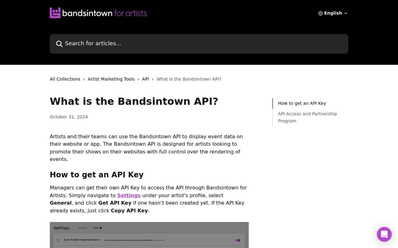 Bandsintown website screenshot