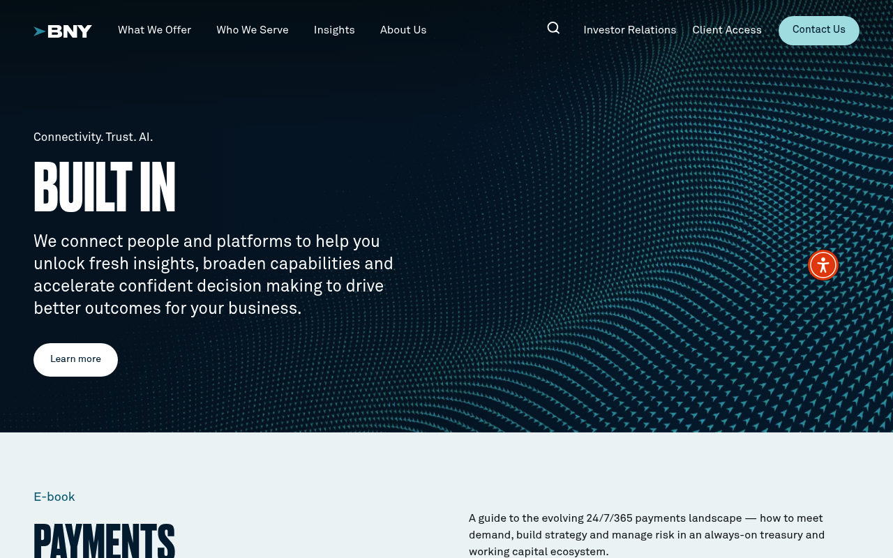 BNY Mellon website screenshot