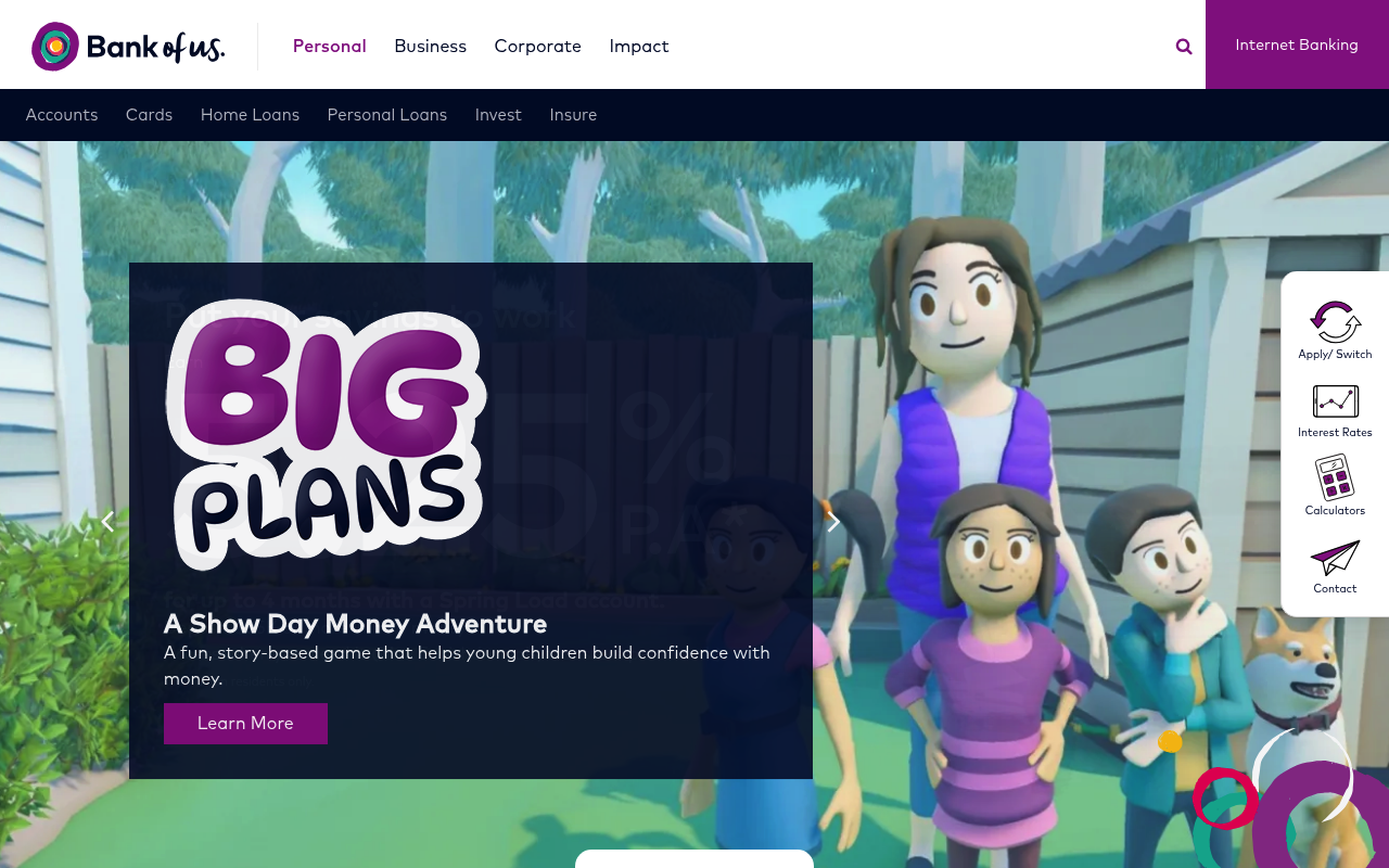 Bank of us screenshot