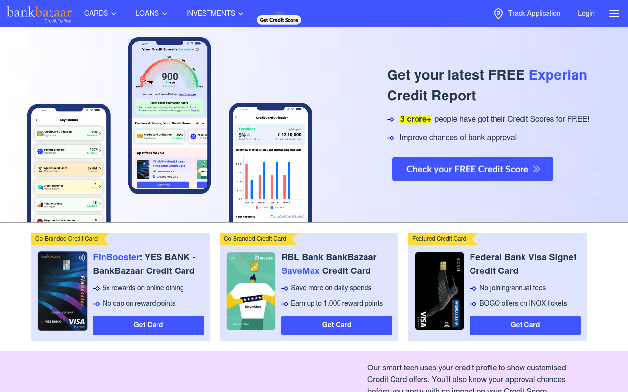 Bankbazaar screenshot