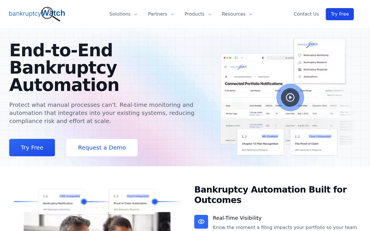 BankruptcyWatch website screenshot