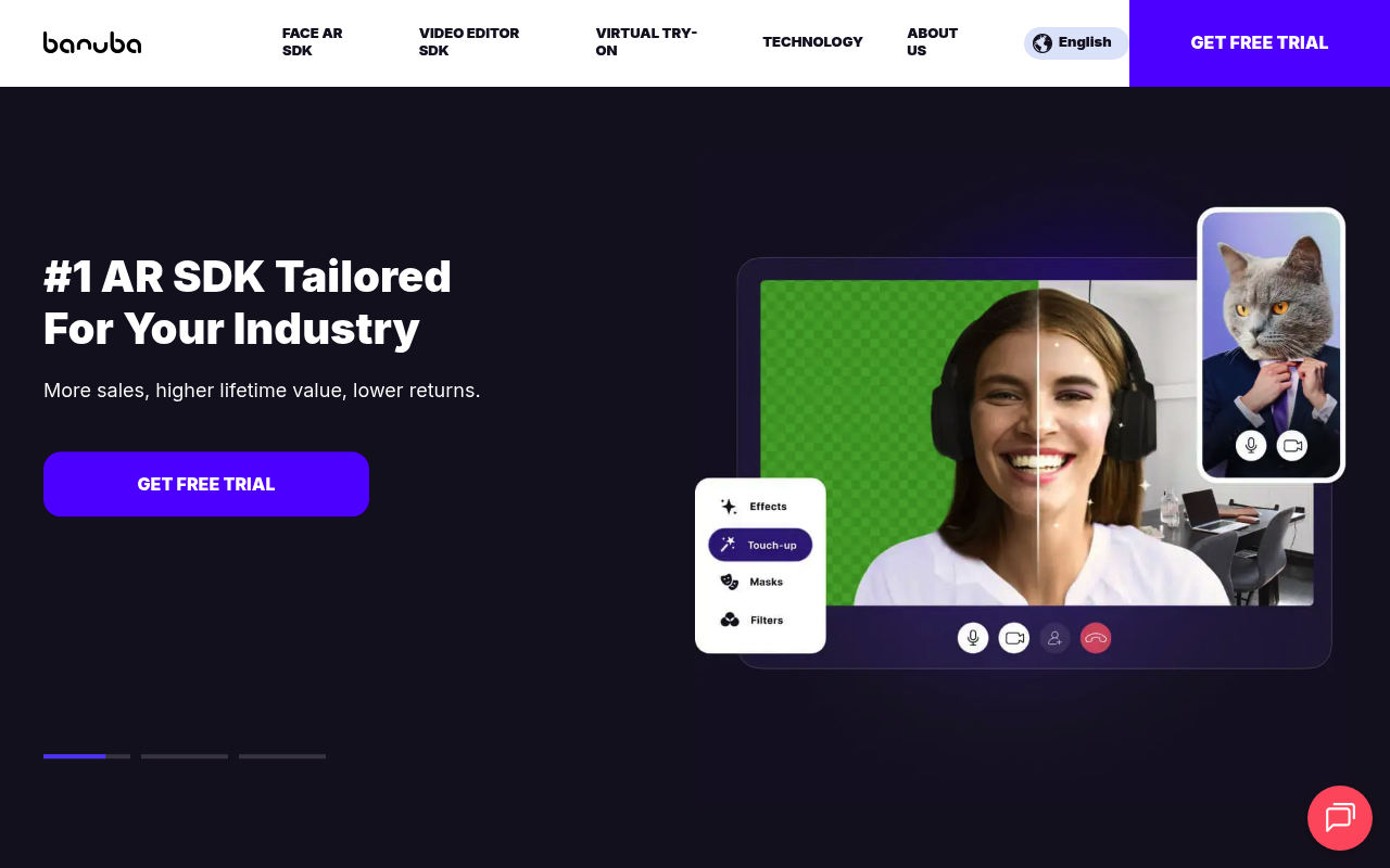 Banuba website screenshot