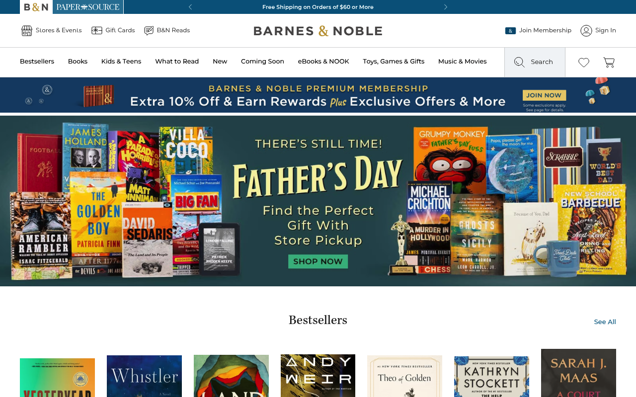 Barnes & Noble screenshot