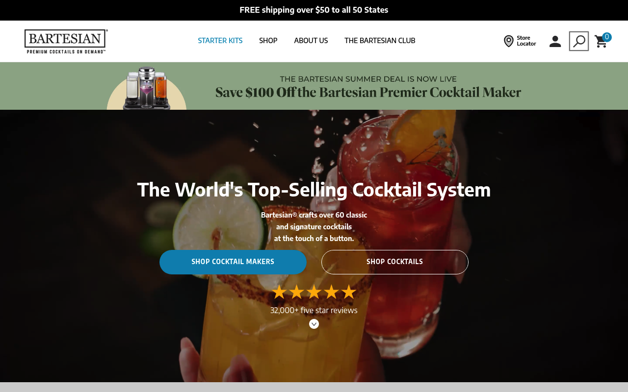 Bartesian website screenshot