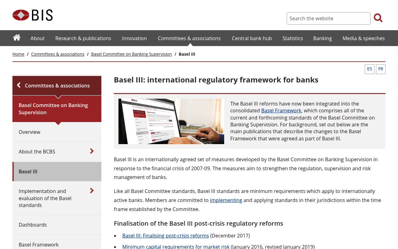 Basel III screenshot