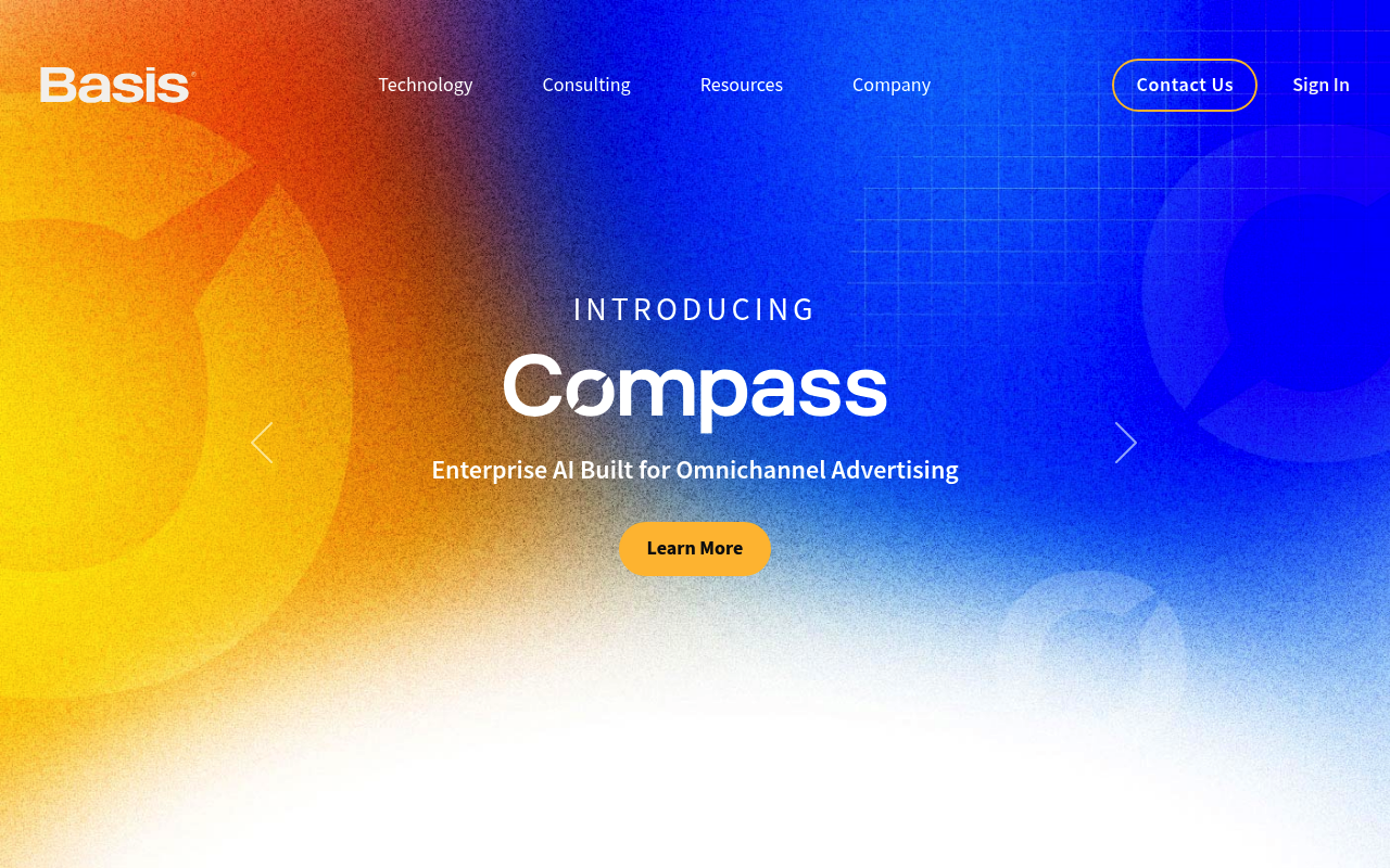 Basis website screenshot