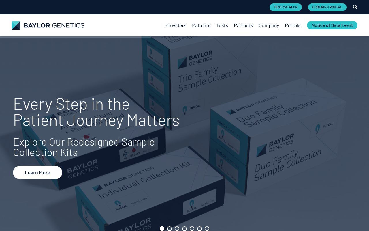 Baylor Genetics screenshot