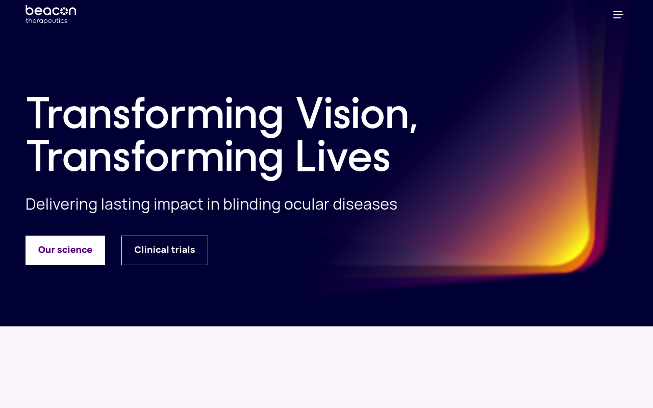 Beacon Therapeutics website screenshot