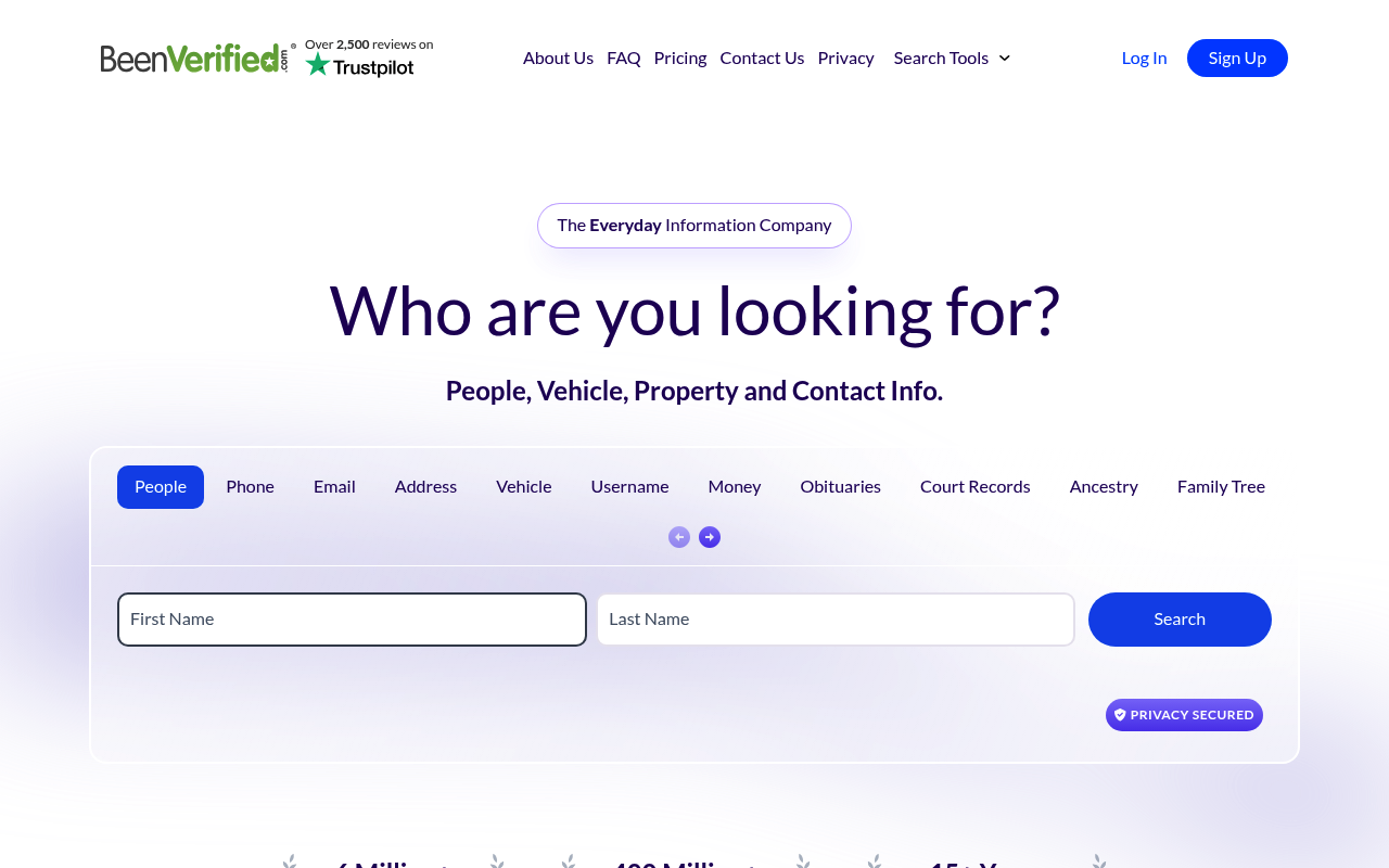 Beenverified screenshot