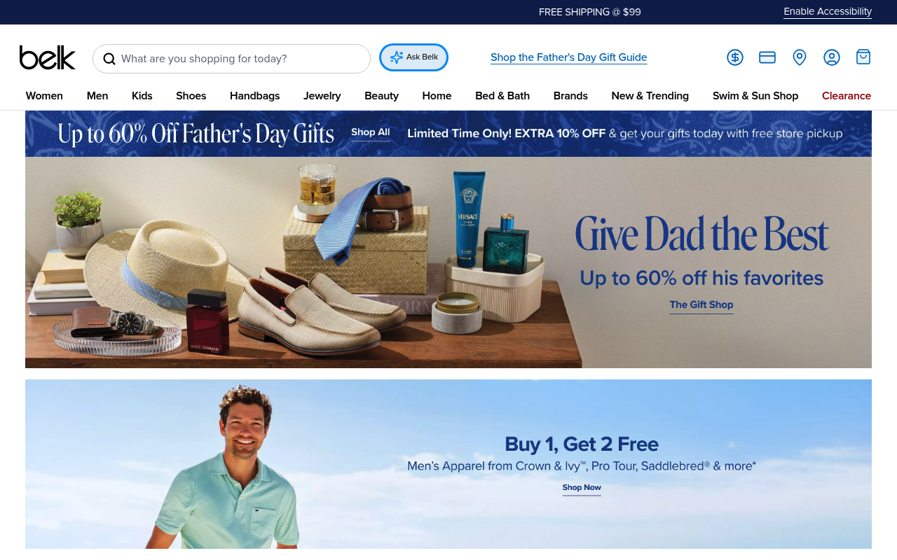 Belk screenshot