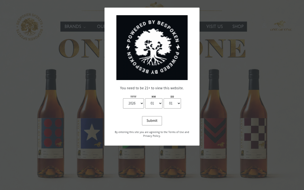 Bespoken Spirits website screenshot