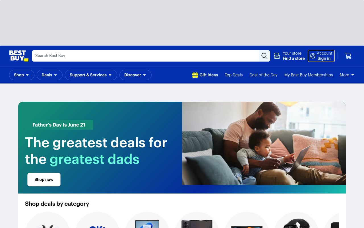 Best Buy website screenshot