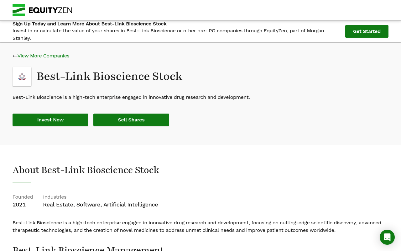 Bestlinkbioscience screenshot