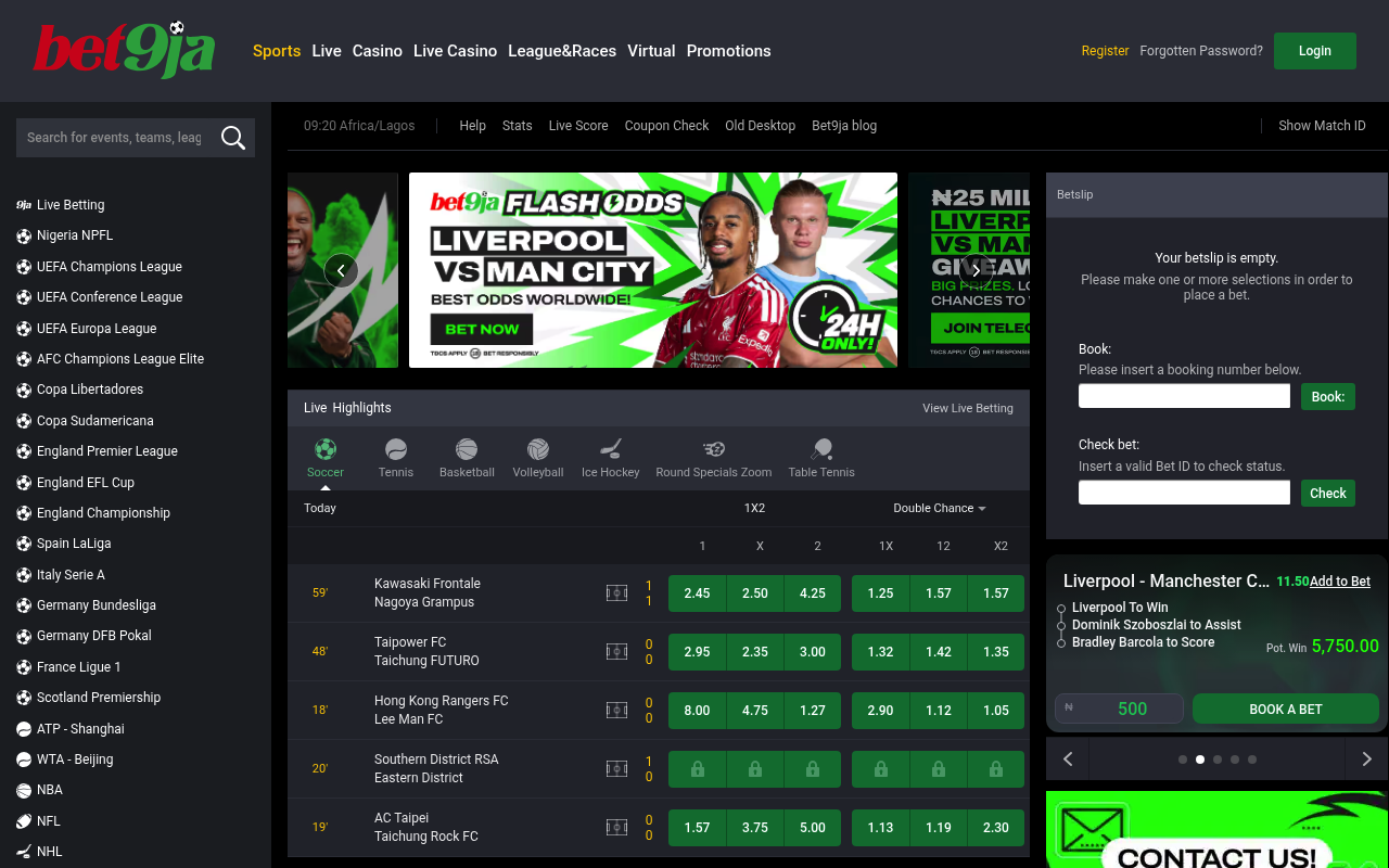 Bet9ja screenshot