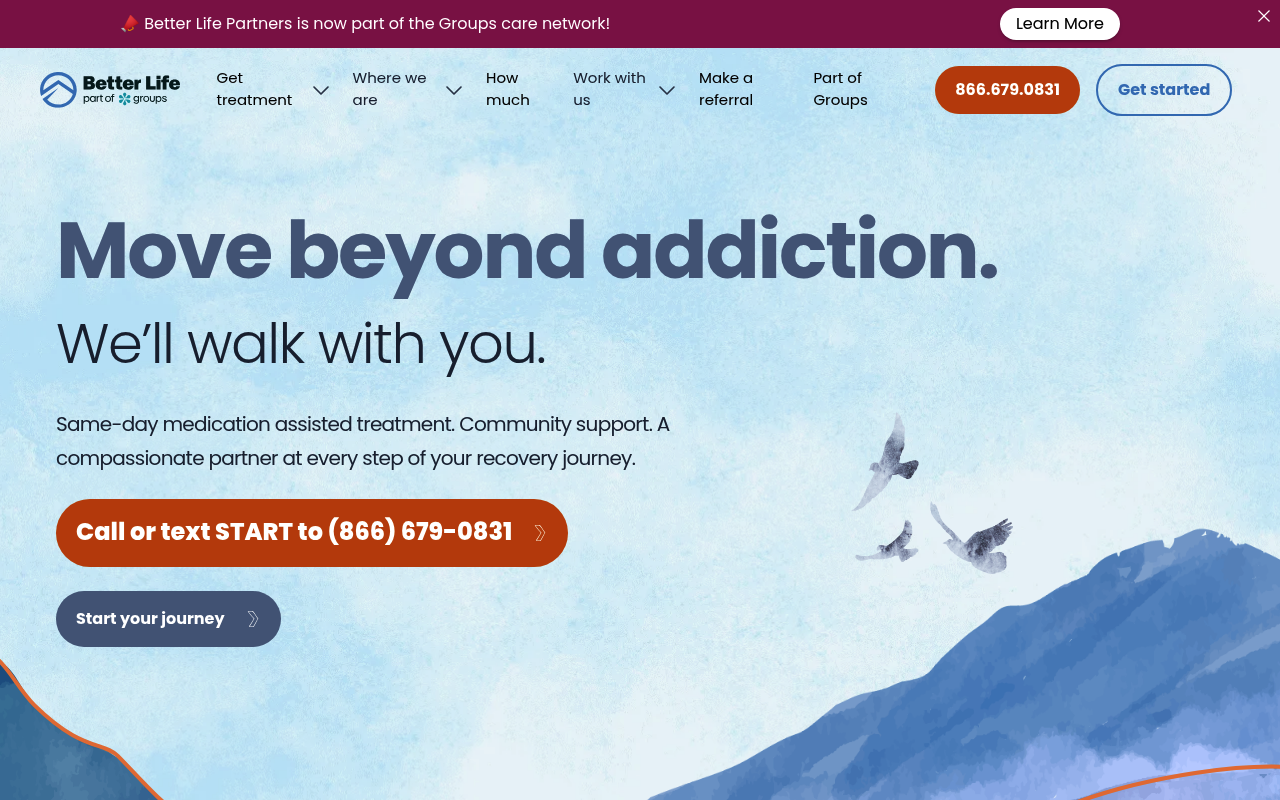 Better Life Partners website screenshot