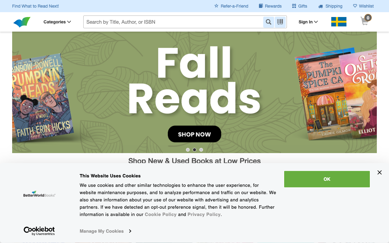 Better World Books screenshot
