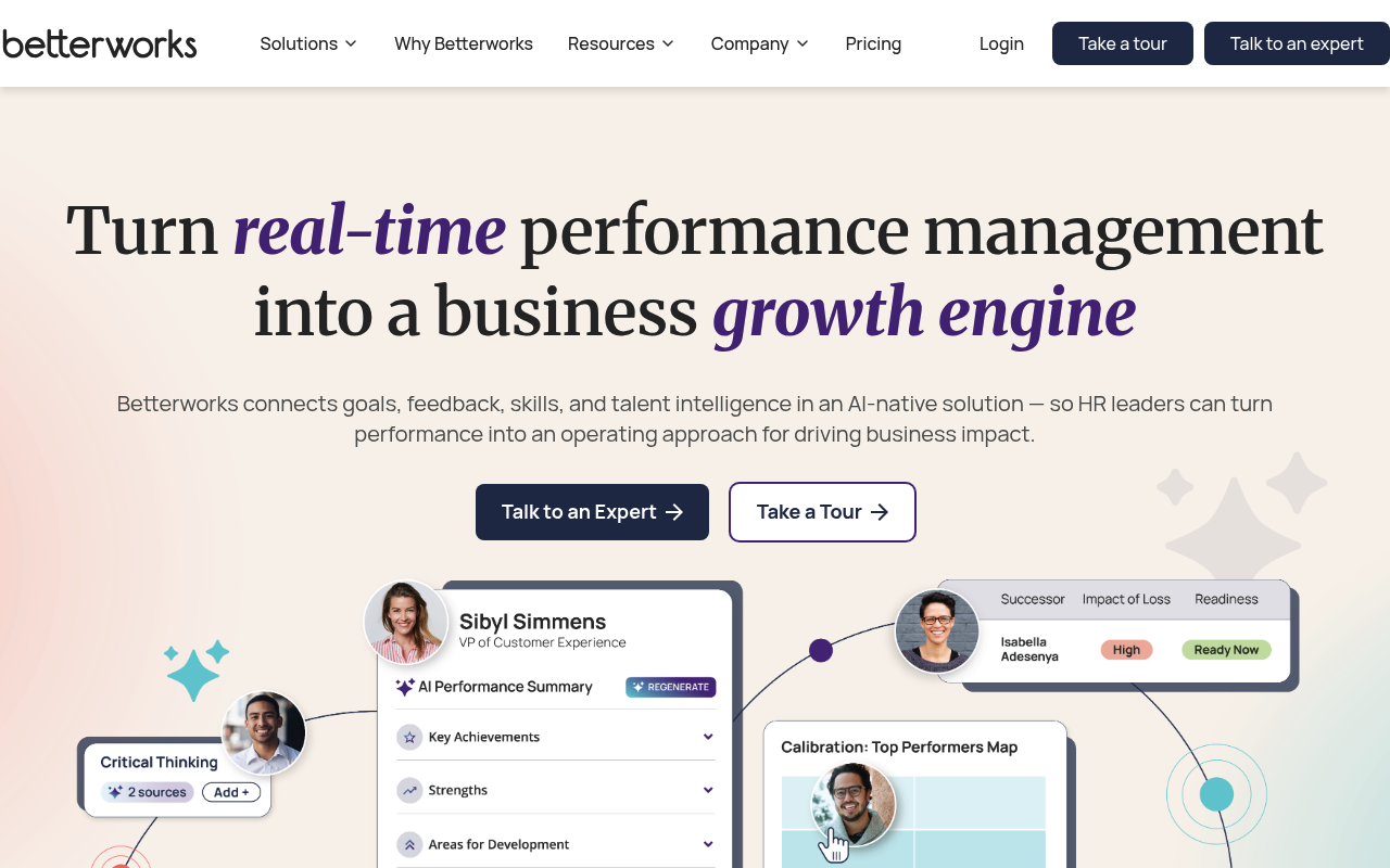BetterWorks website screenshot