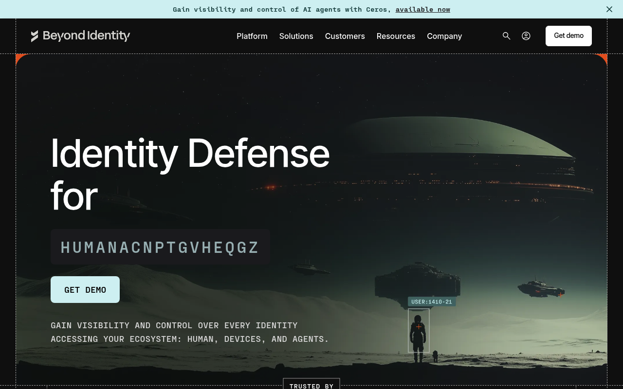 Beyond Identity website screenshot