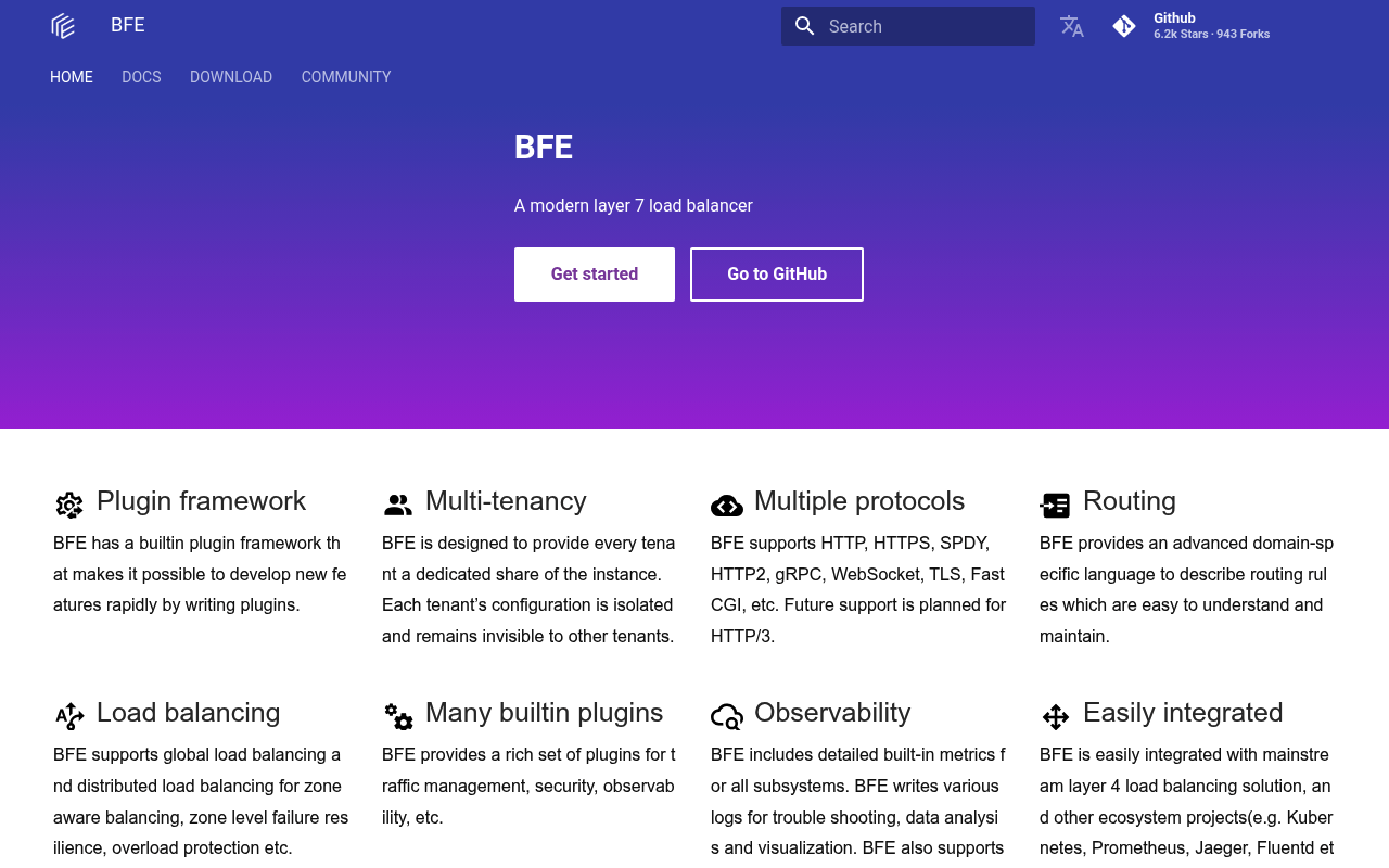 BFE website screenshot