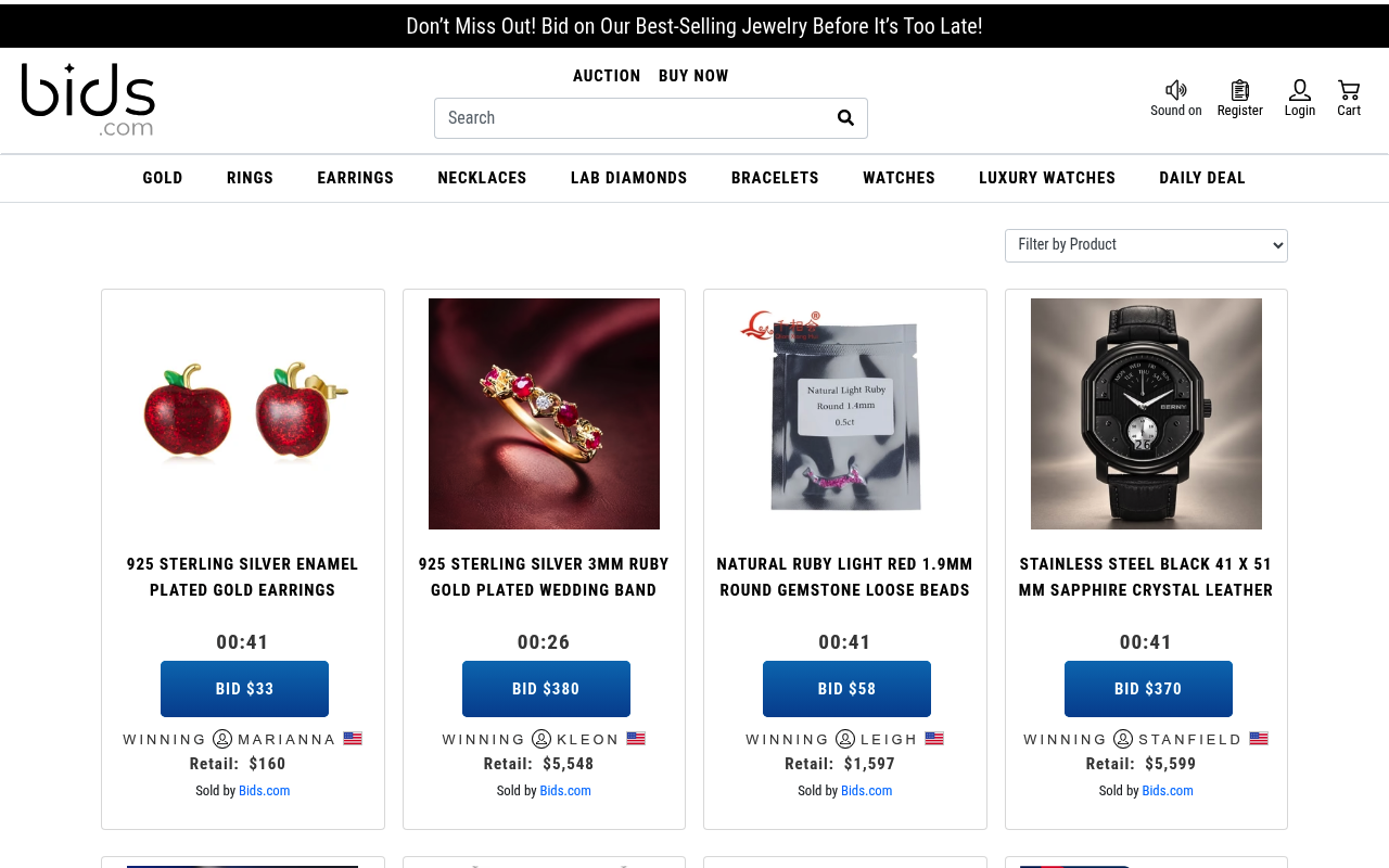 Bids.com screenshot