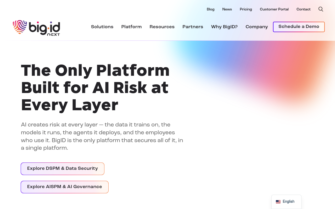 BigID website screenshot