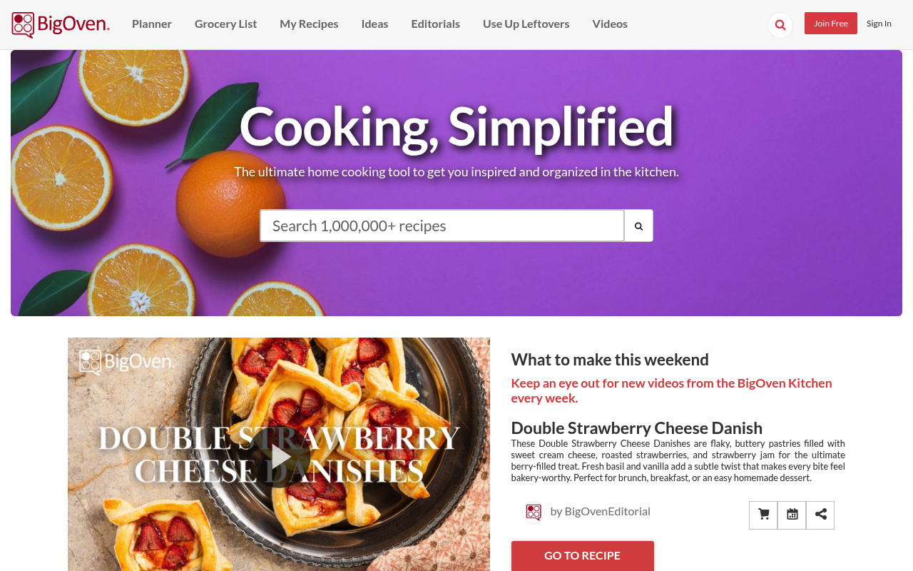 BigOven website screenshot