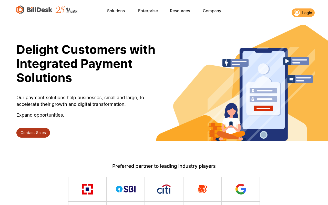 BillDesk website screenshot