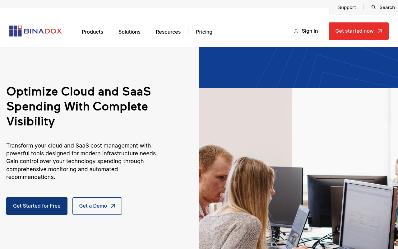 Binadox website screenshot