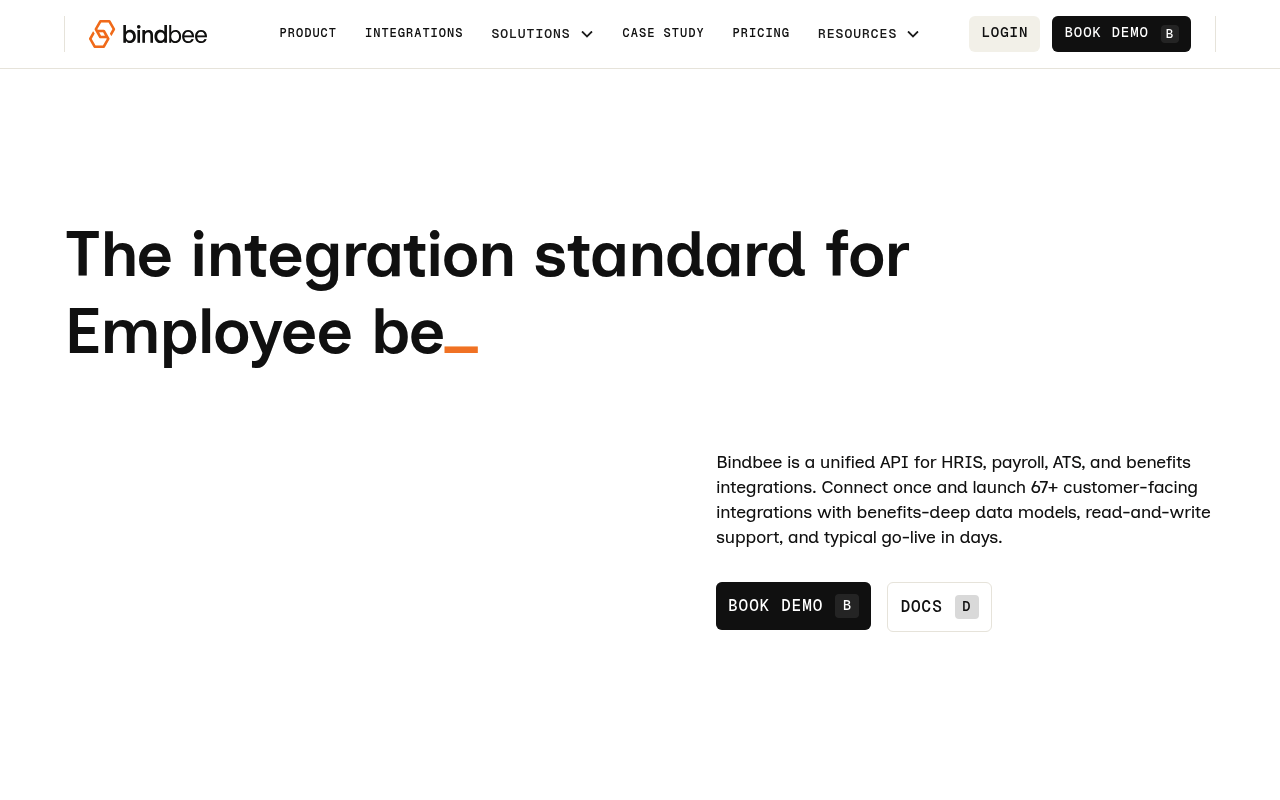 Bindbee website screenshot