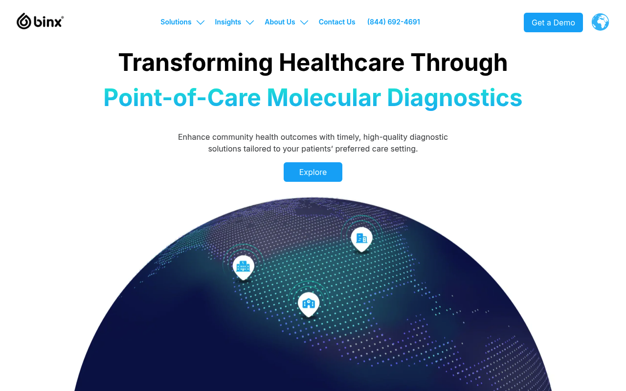 Binx Health website screenshot