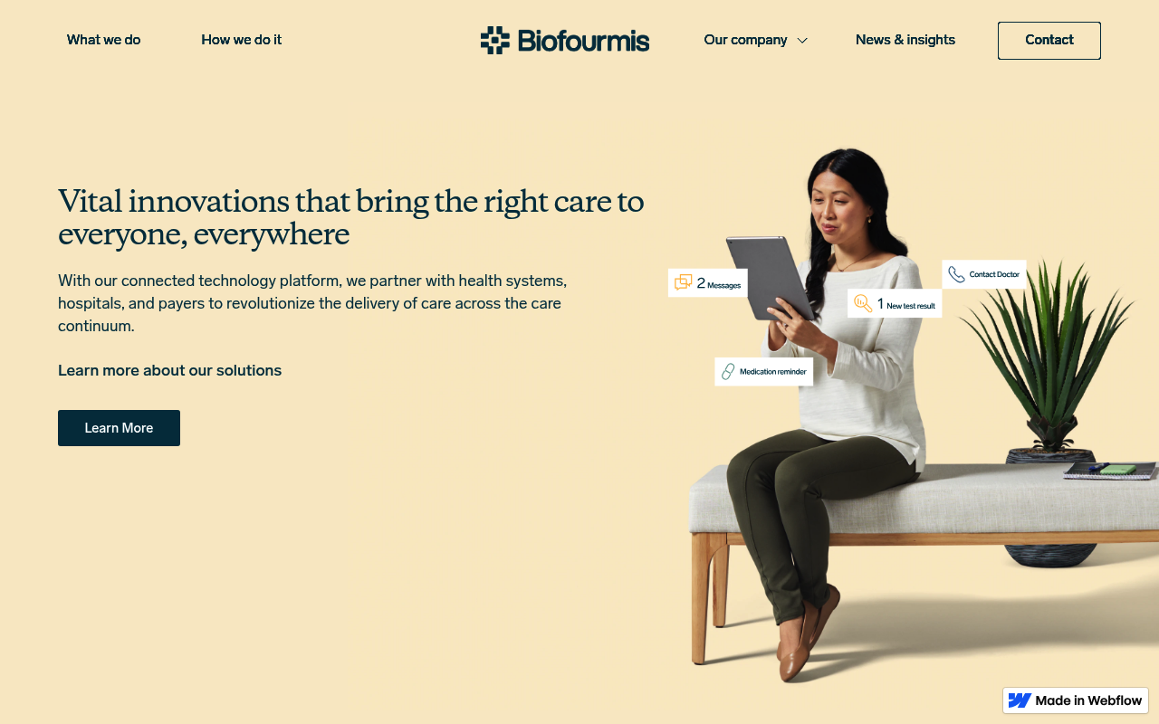 Biofourmis website screenshot