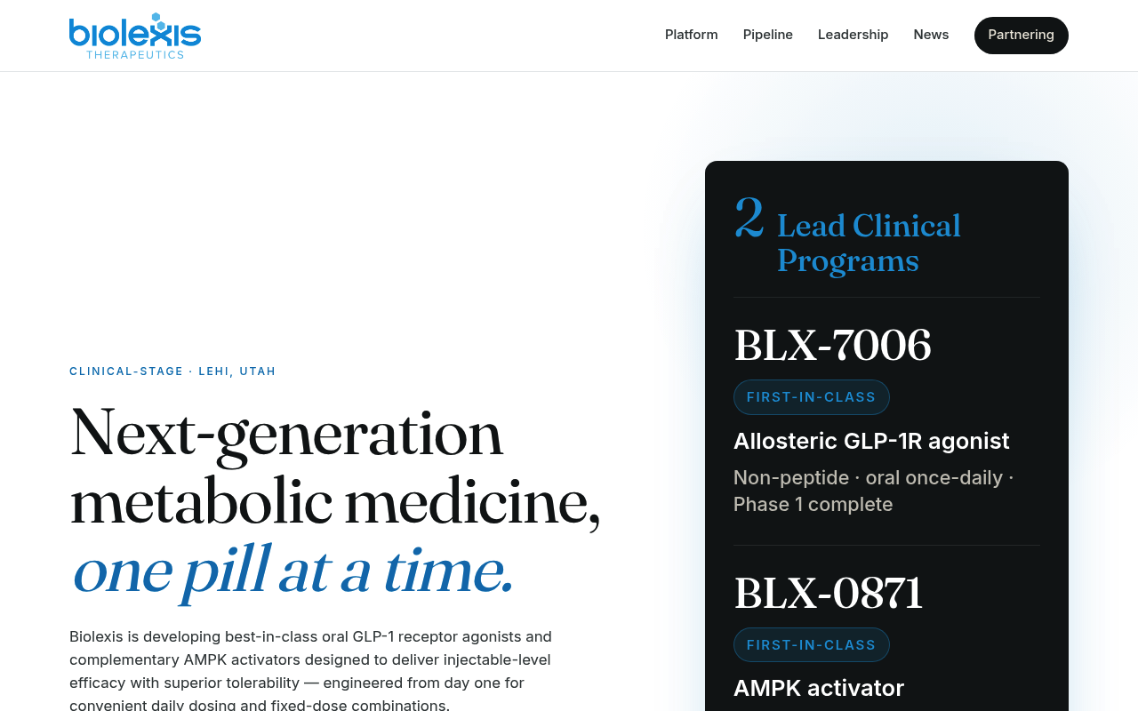 Biolexis Therapeutics screenshot