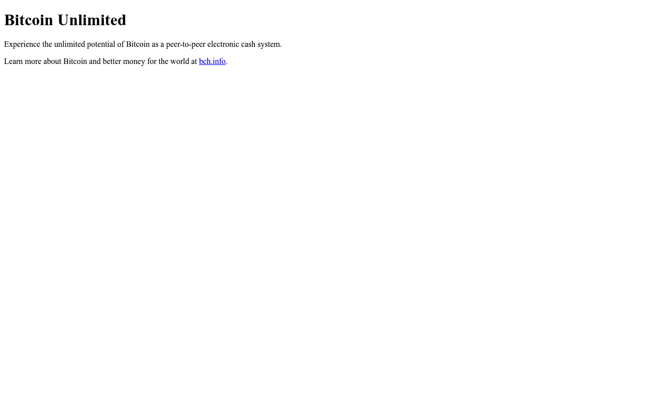 Bitcoinunlimited screenshot