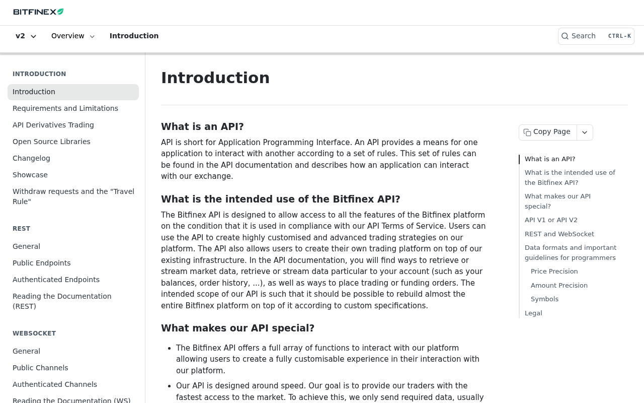 Bitfinex website screenshot