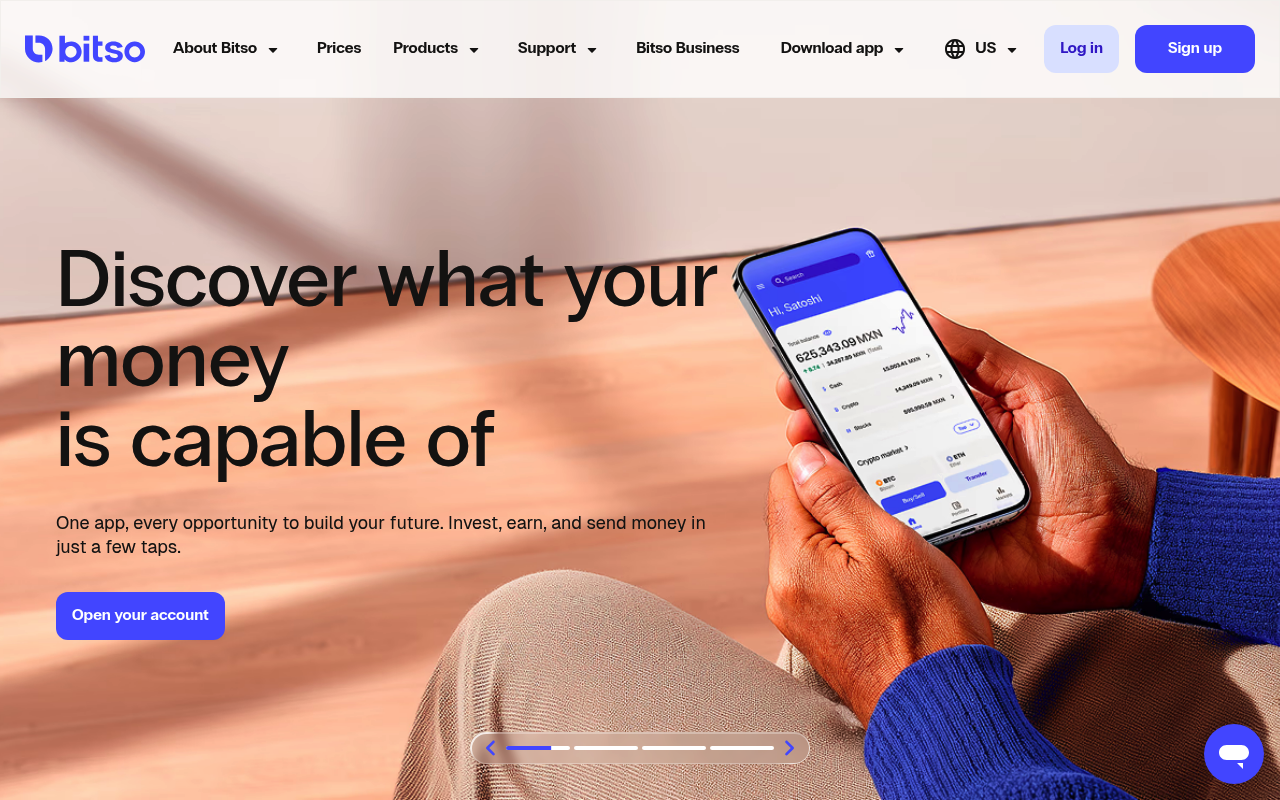 Bitso website screenshot