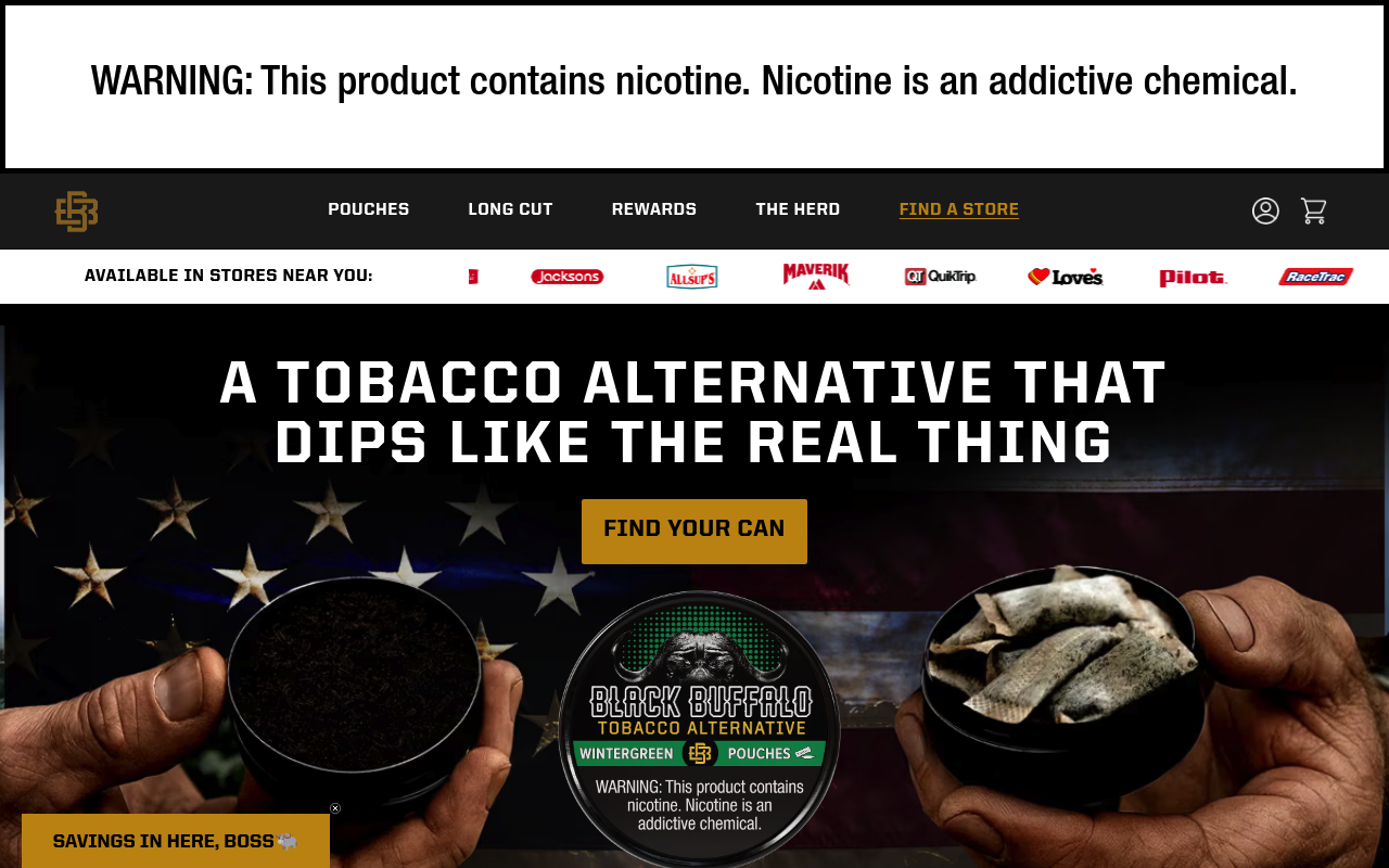 Black Buffalo website screenshot
