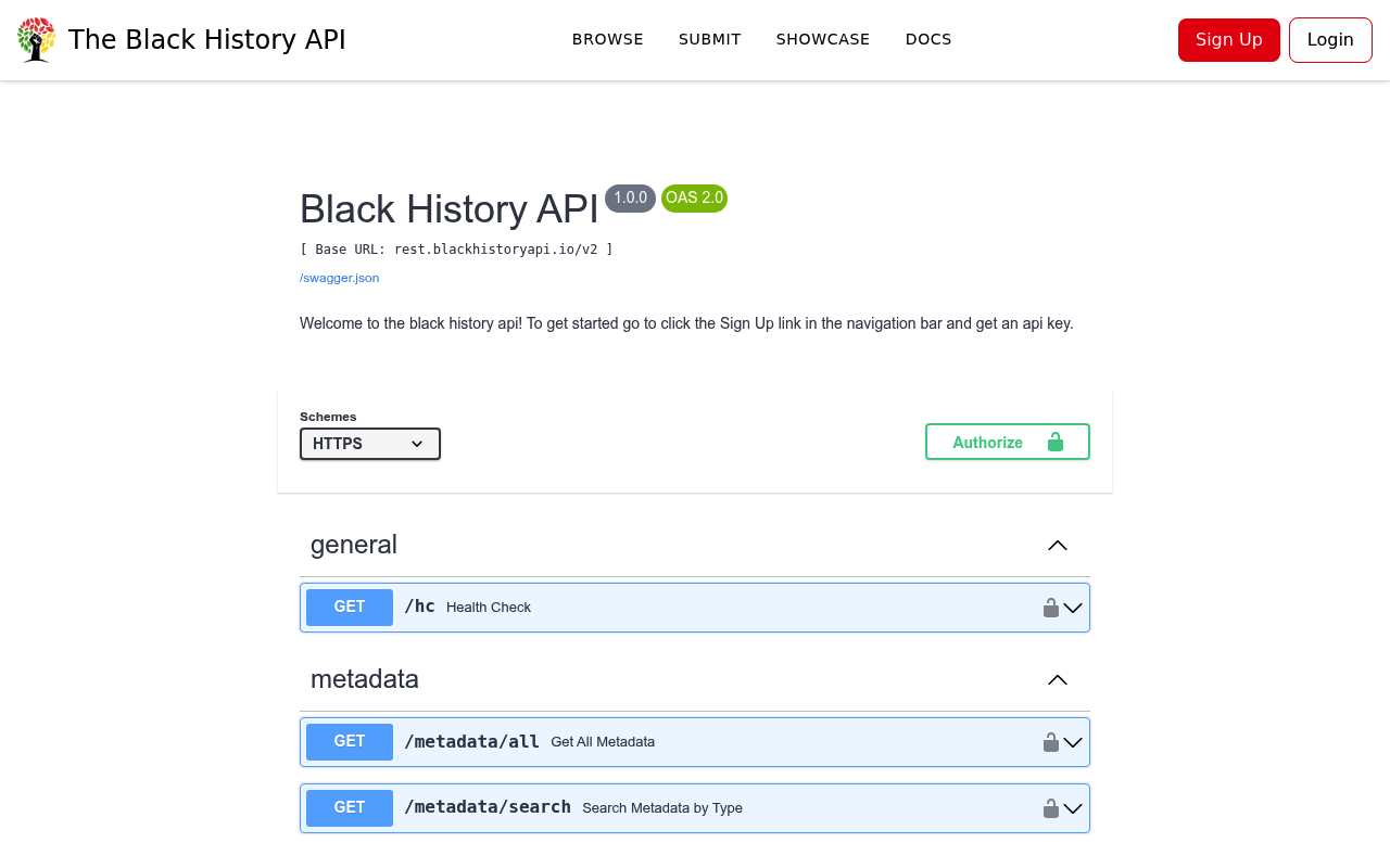 Black History Facts website screenshot