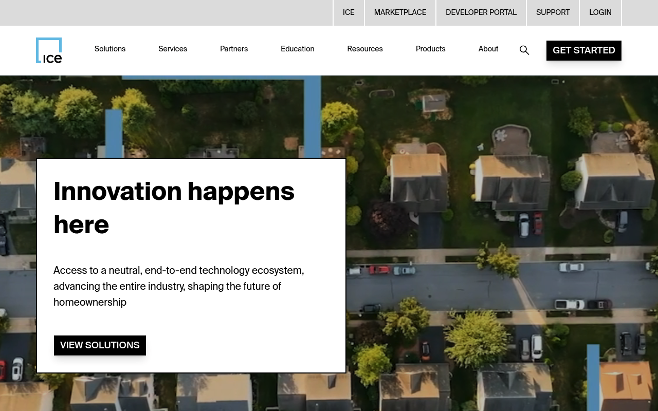 Black Knight (Acquired by ICE — Now ICE Mortgage Technology) website screenshot