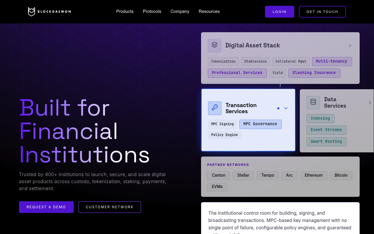 Blockdaemon website screenshot