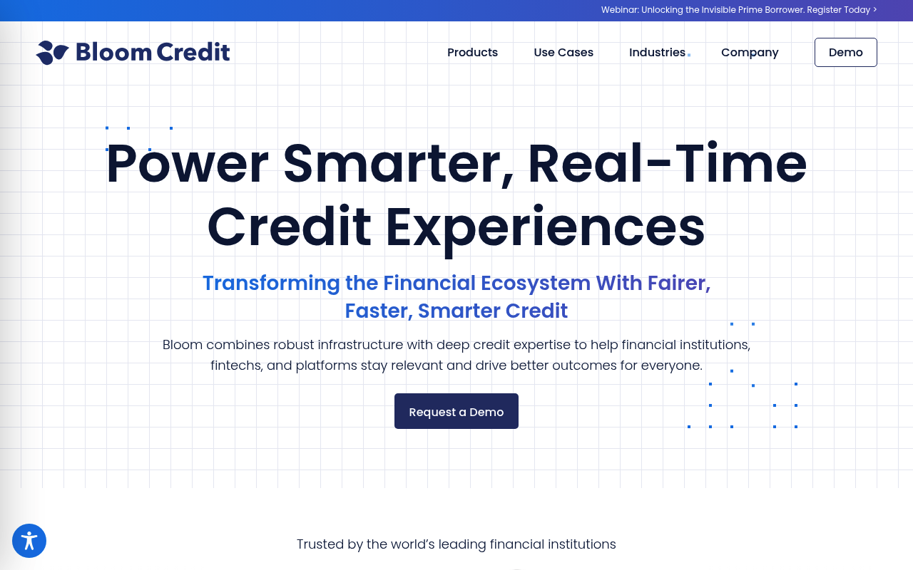 Bloom Credit website screenshot